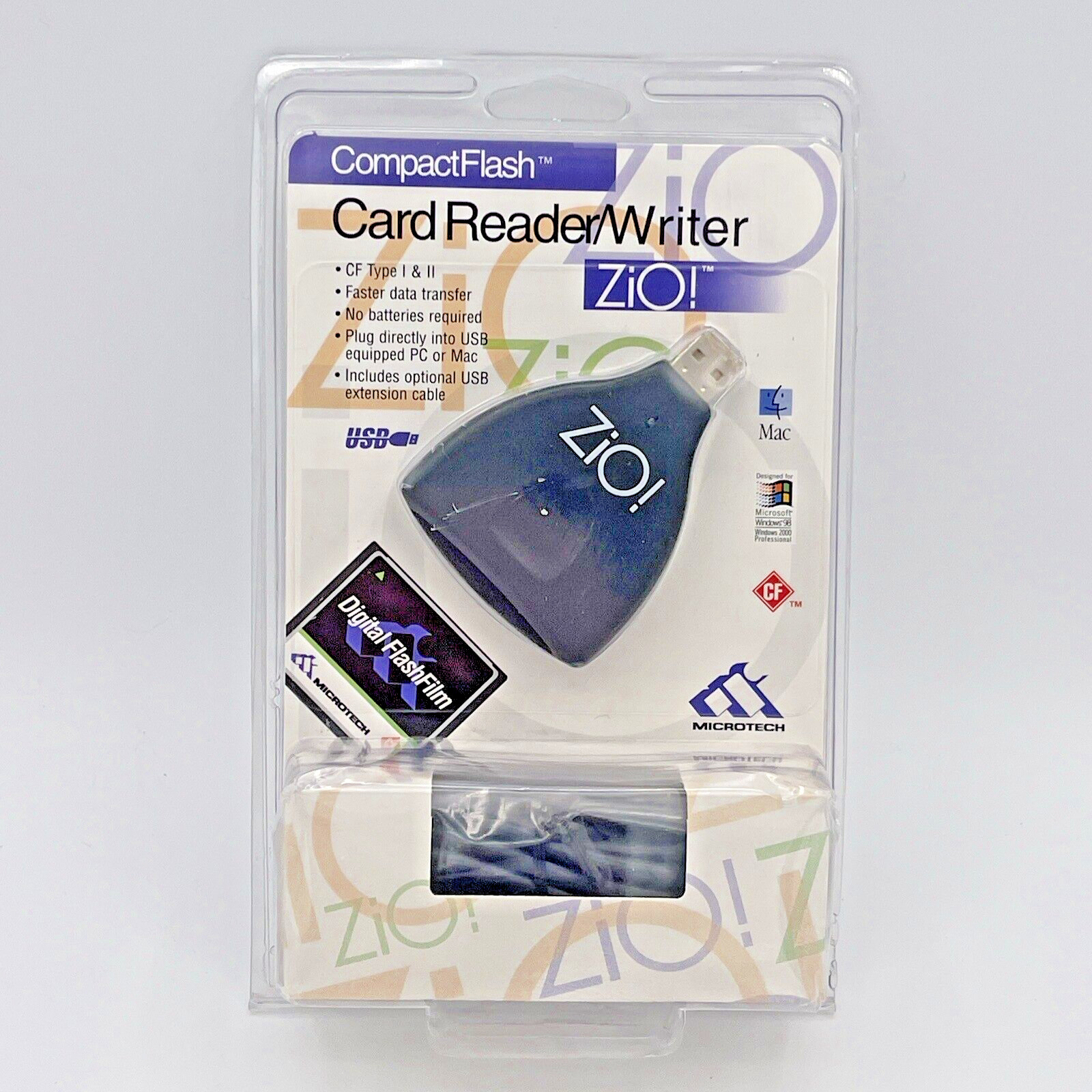 Zio  COMPACT FLASH CARD Reader/Writer Compact Flash USB Card- Factory Sealed