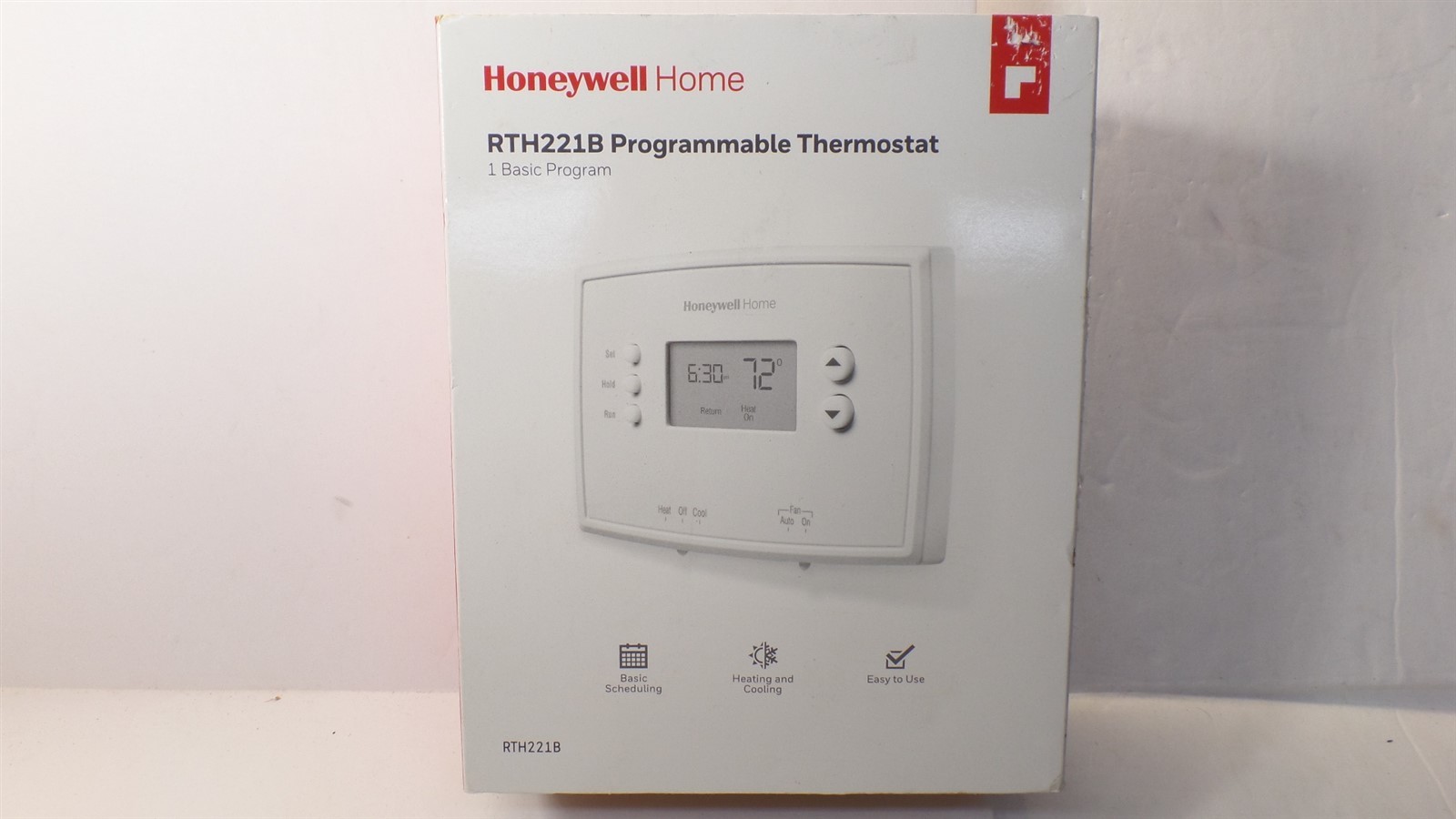 HONEYWELL RTH221B 1-WEEK PROGRAMMABLE THERMOSTAT WITH DIGITAL DISPLAY