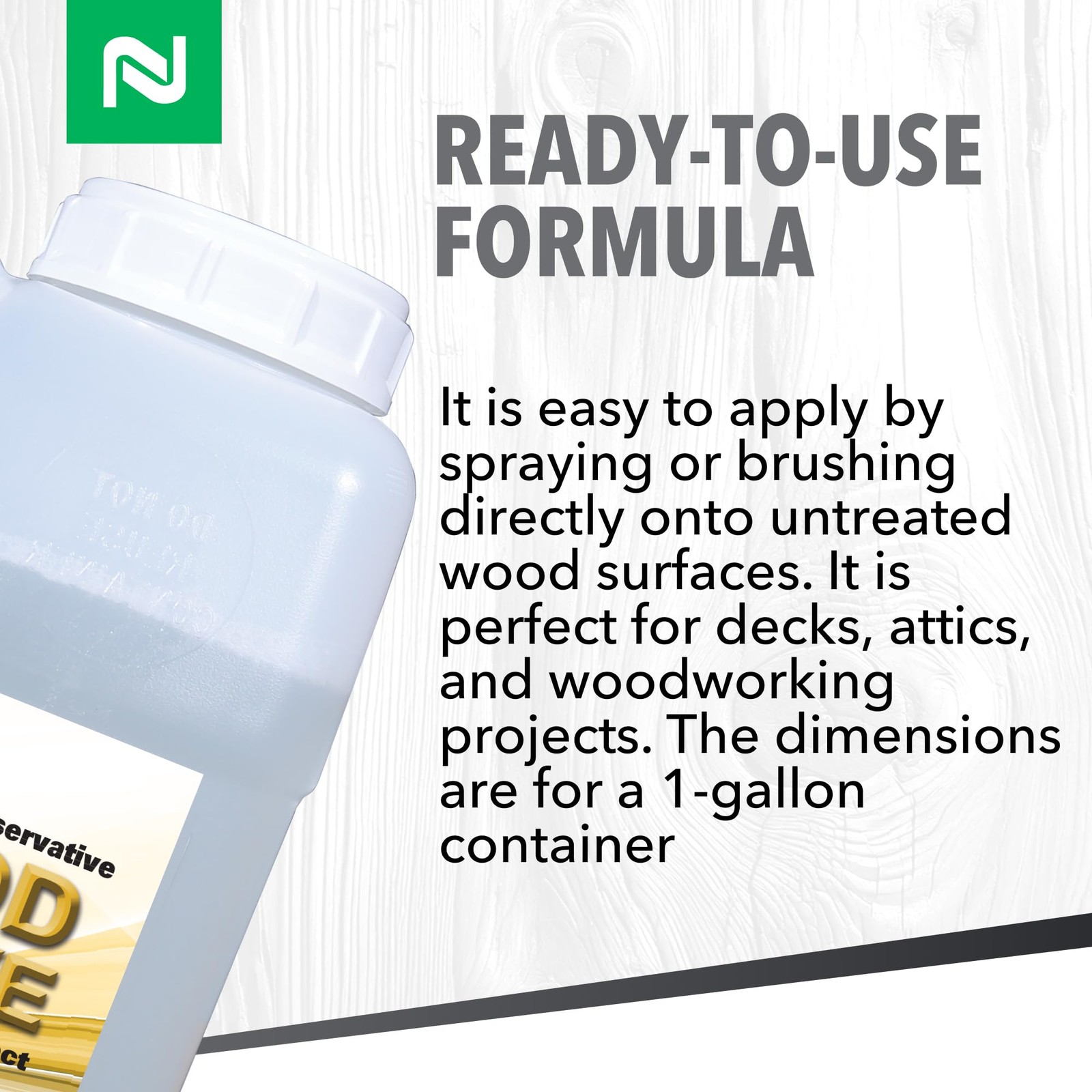 1 Gallon Household Wood Stain Clear Formula for Indoor and Outdoor Protection