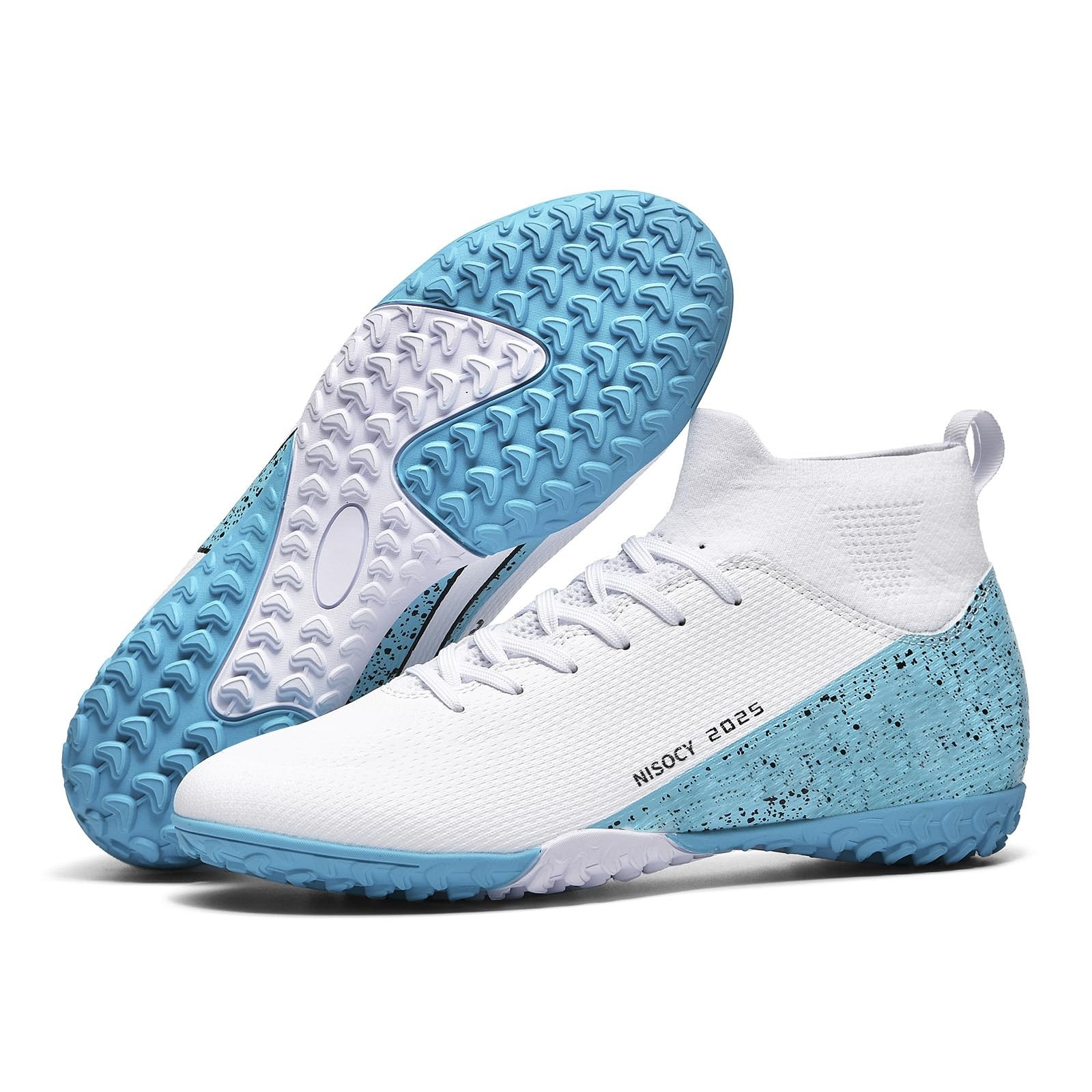 NISOCY Men’s Soccer Shoes Football Cleats Lightweight TF AG Training Football...