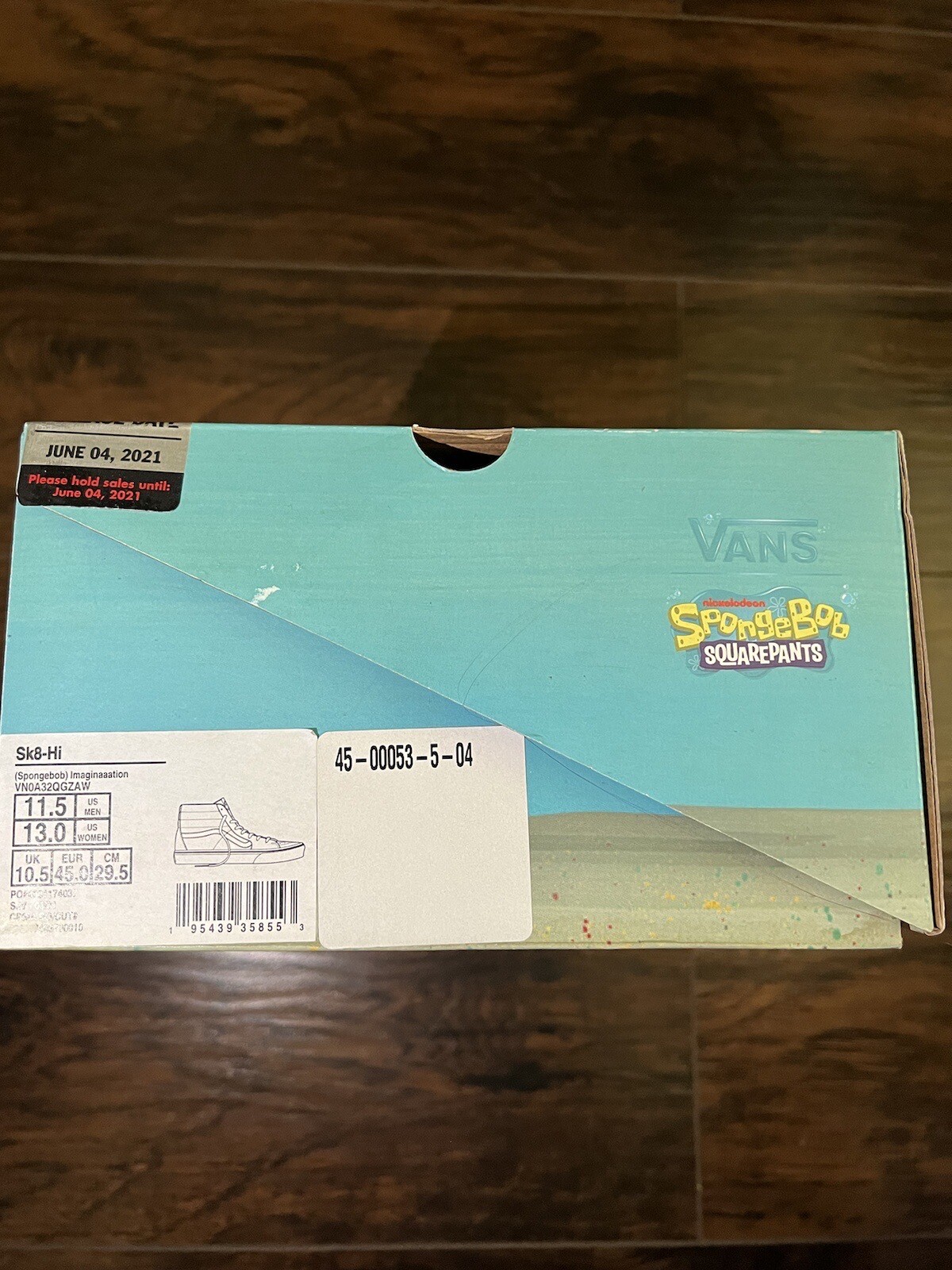 Vans SK8 Hi SpongeBob Imagination High Top Sneakers Vnoa32qgzaw Size 11.5