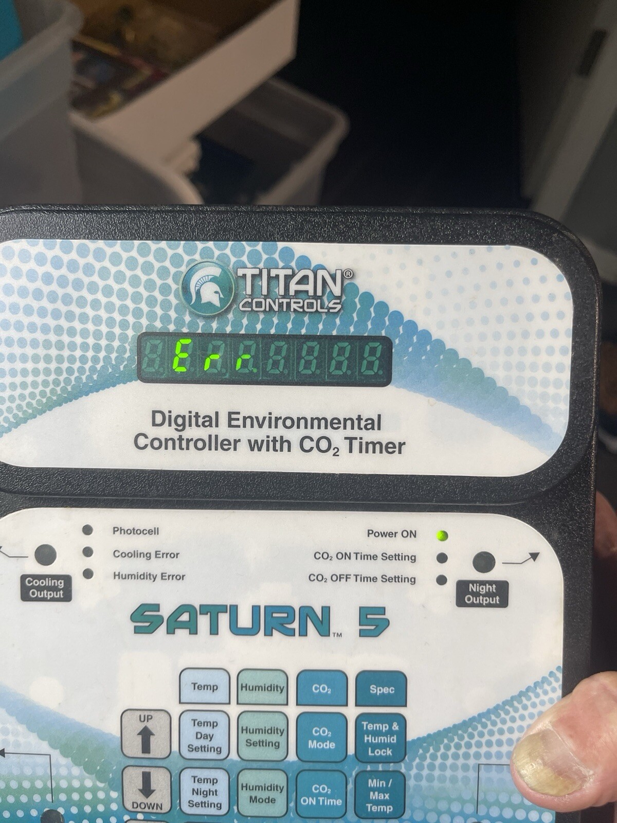 Titan Controls Saturn 5 Digital Environmental Controller With CO2 Timer Read