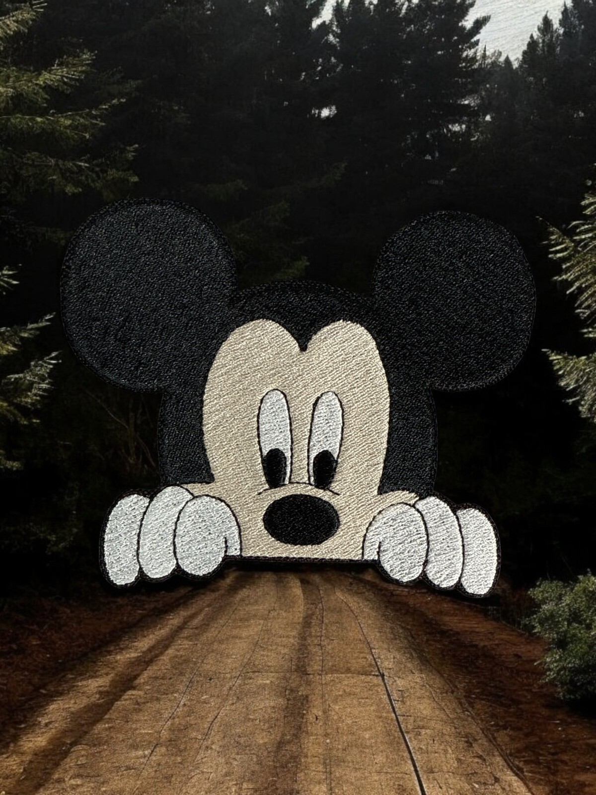 Peek A Boo Mickey Patch 4.91" X 3.93"