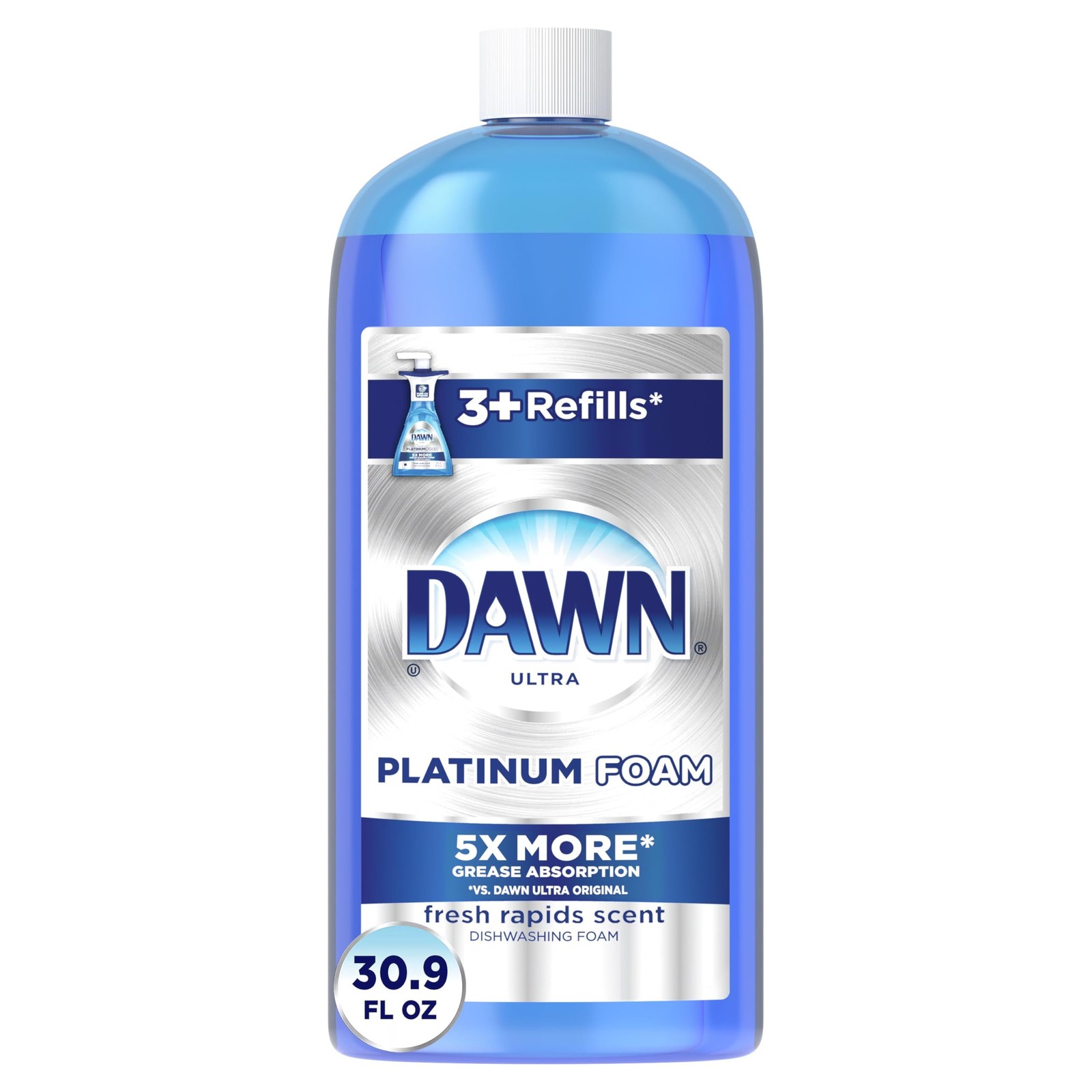 Dish Soap Direct Foam Refill Fresh Rapids Scent 30.9 Fluid Oz Pack of 6
