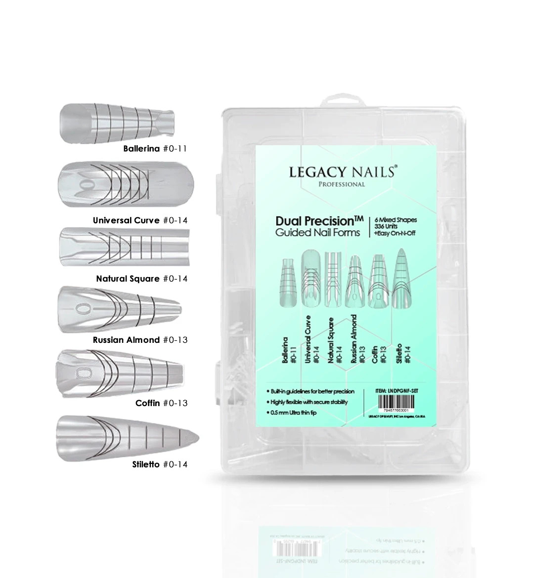 Dual Precision™ Nail Forms – 6 Mixed Shapes for Precise and Perfect Results