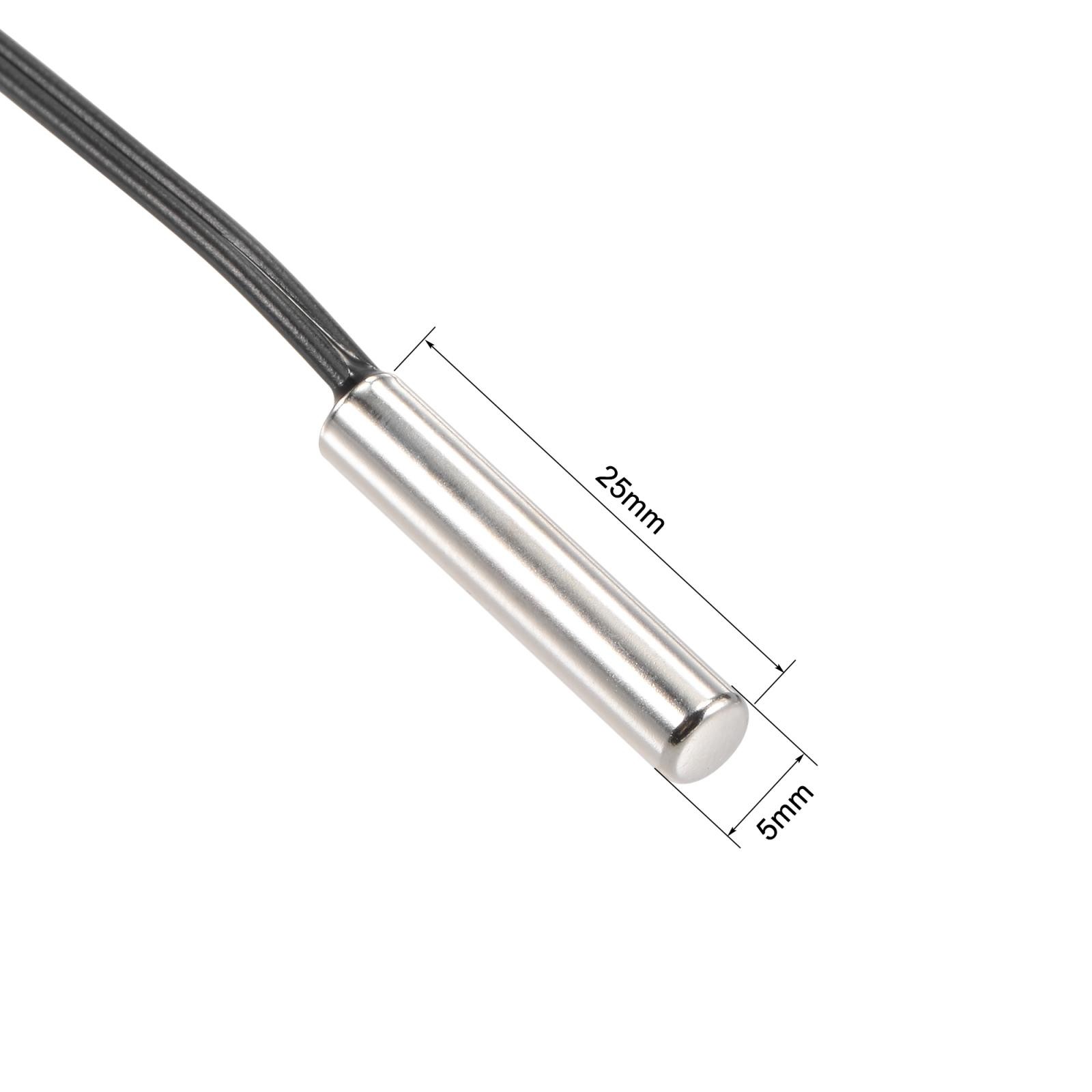 2pcs 10K Temperature Sensor Probe, NTC Thermal Sensor Probe 3.3ft