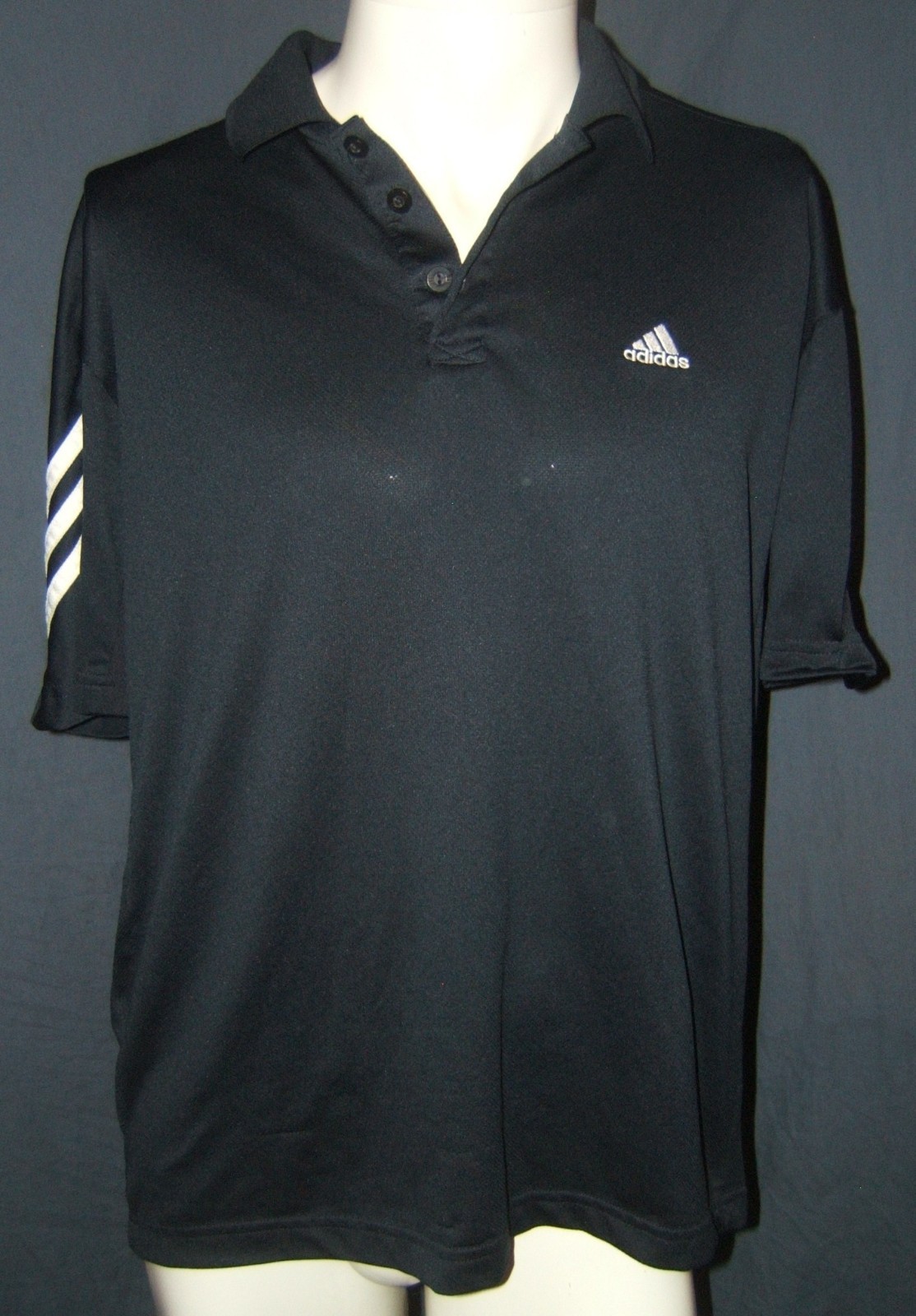 Adidas Dark Blue Men's Short Sleeve Pullover Shirt L Large See Measurements