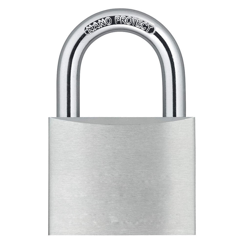 GRAINGER APPROVED 48JR04 Keyed Padlock,1 1/4 in,Rectangle,Silver 48JR04