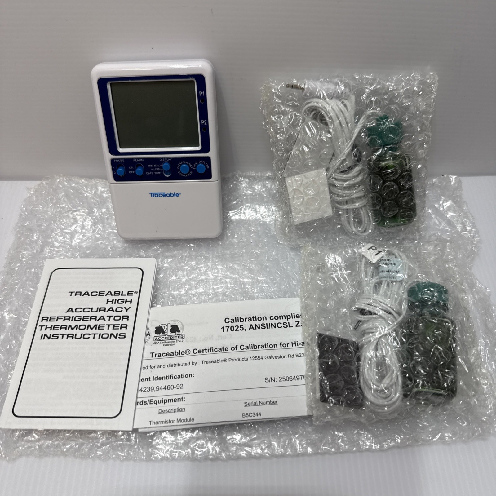 Traceable Calibrated Digital Fridge Thermometer/Freezer Thermometer with 2 Bo...