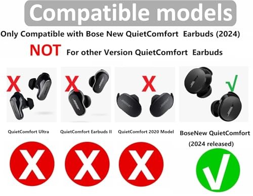 Replacement Earbuds Tips Silicone Ear Tips Compatible with Bose New S/M/L Black