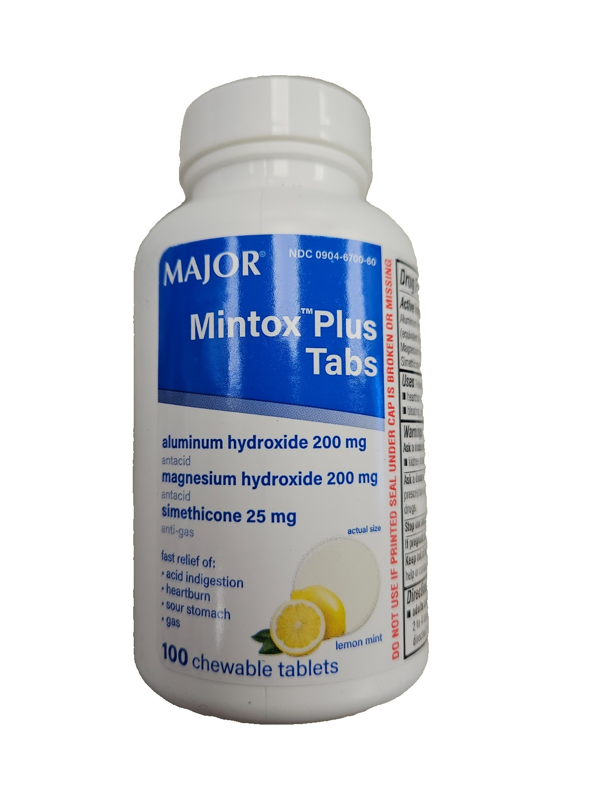 Mintox + Antacid / Anti-Gas LEMON MINT CHEWS 100ct ^^