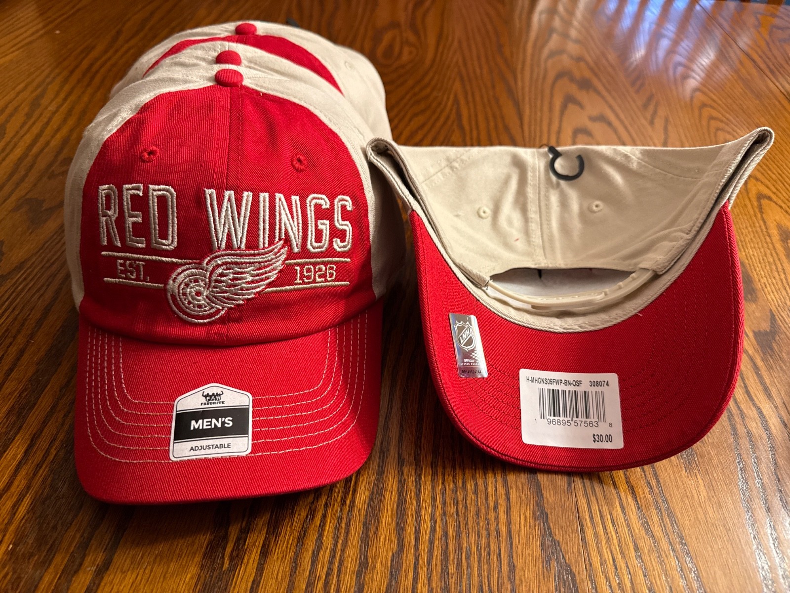 Detroit Red Wings Men's NHL Hockey Adjustable Baseball Ball Cap FREE SHIPPING!