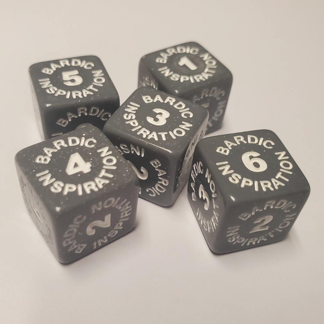 Bardic Inspiration d6 & d8 Dice Bundle Compatible with Dungeons and Dragons