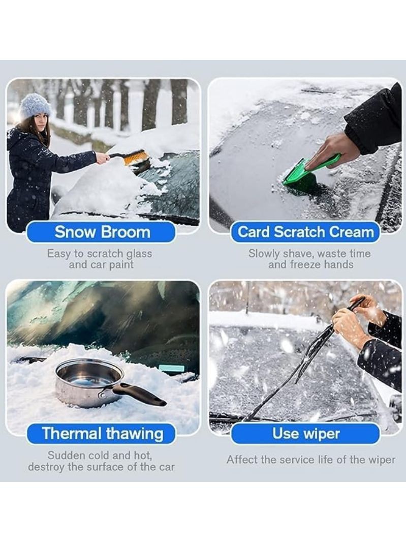 Ice Scraper Magical Ice Snow Scraper for Car Windshield Portable Multifunctional