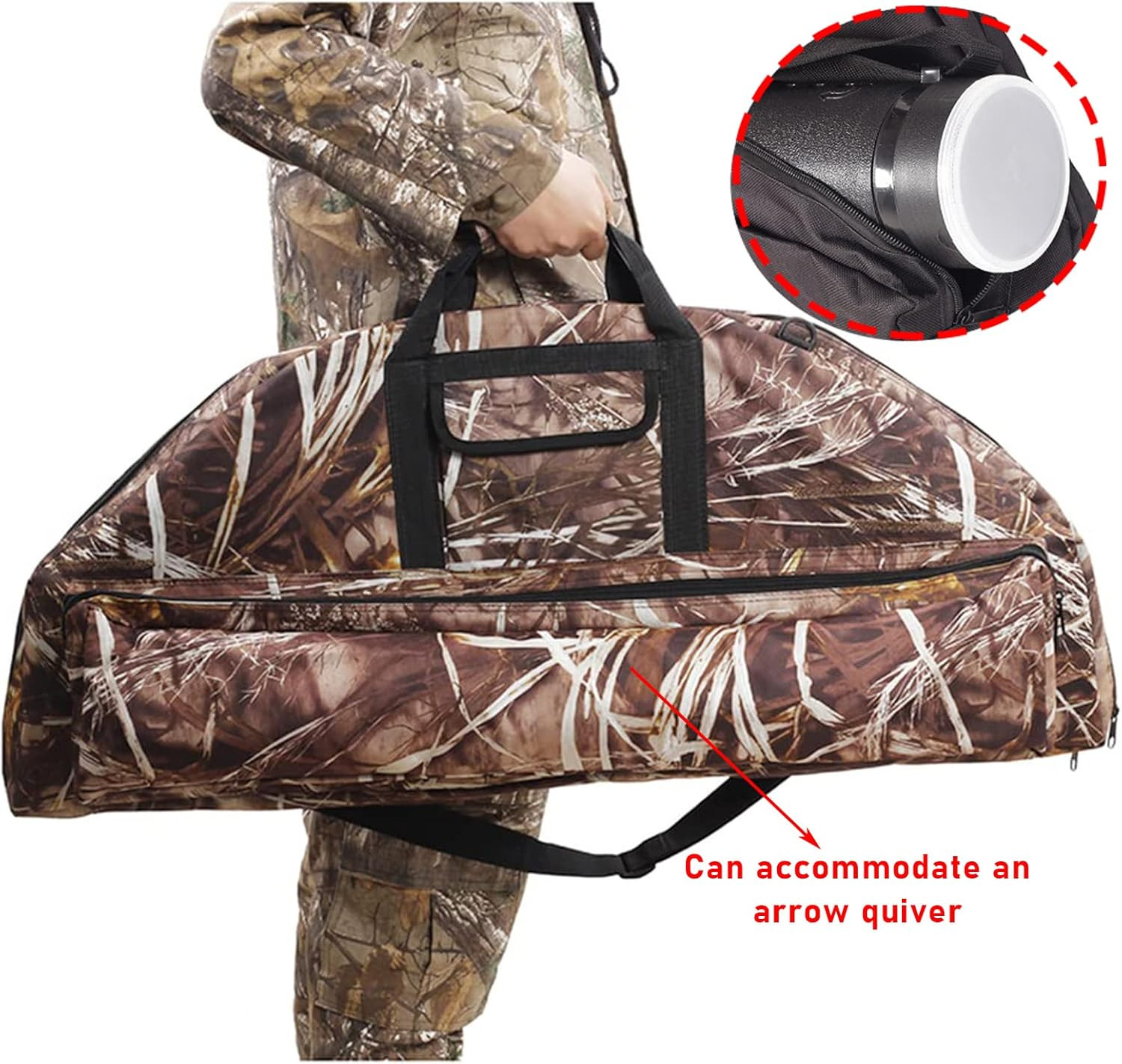 Lightweight Compound Bow Case 600D Water-Resistant Archery Backpack Bag