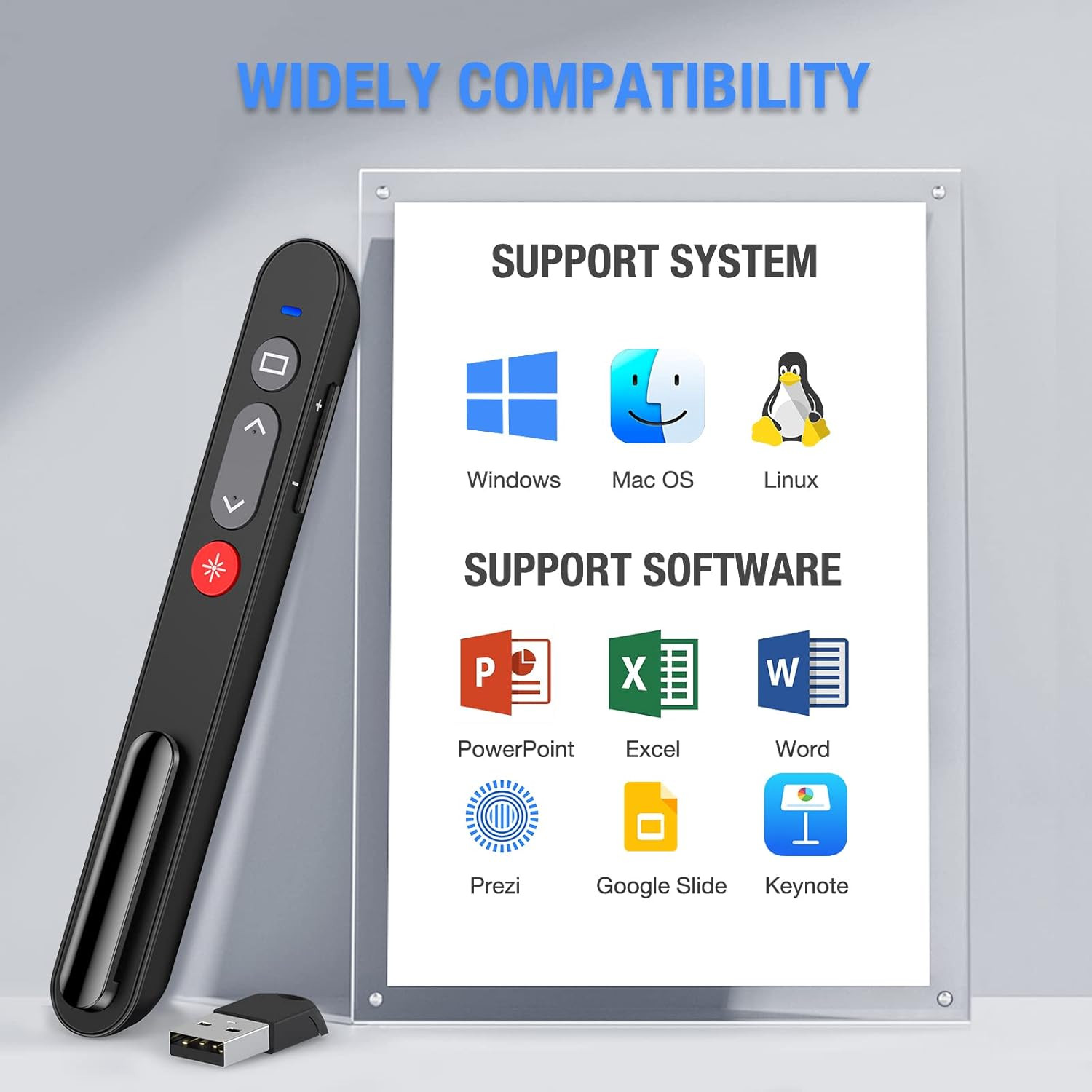 Laser Pointer for Presentations, Wireless Presenter Clicker for Powerpoint Slide