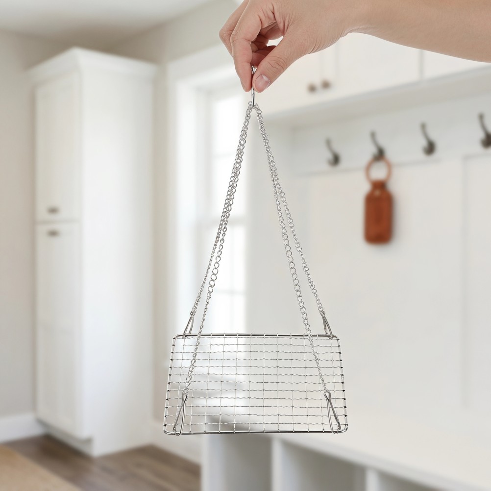 2 Pcs Herb Drying Rack for Herbs Metal Hanging Plants Baskets and Nets