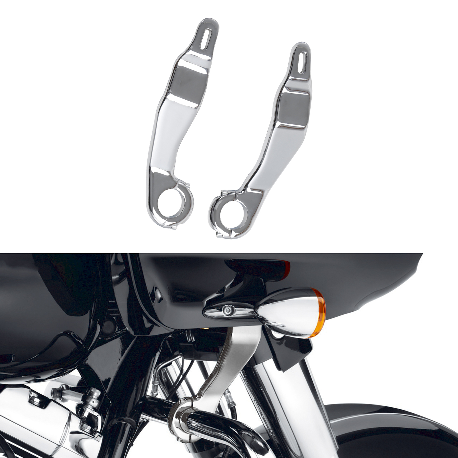 Engine Guard Bar & Fairing Support Bracket For Harley Touring Road Glide 15-23