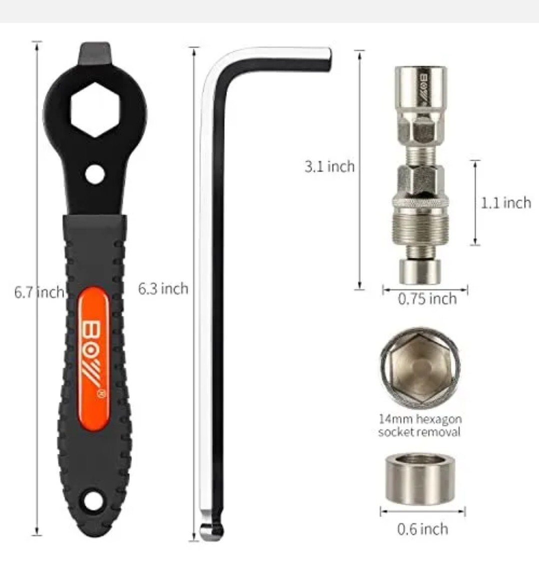 MatyKit Bicycle Crank Puller for Pulling Square Taper Cranks and Spline Crank Re
