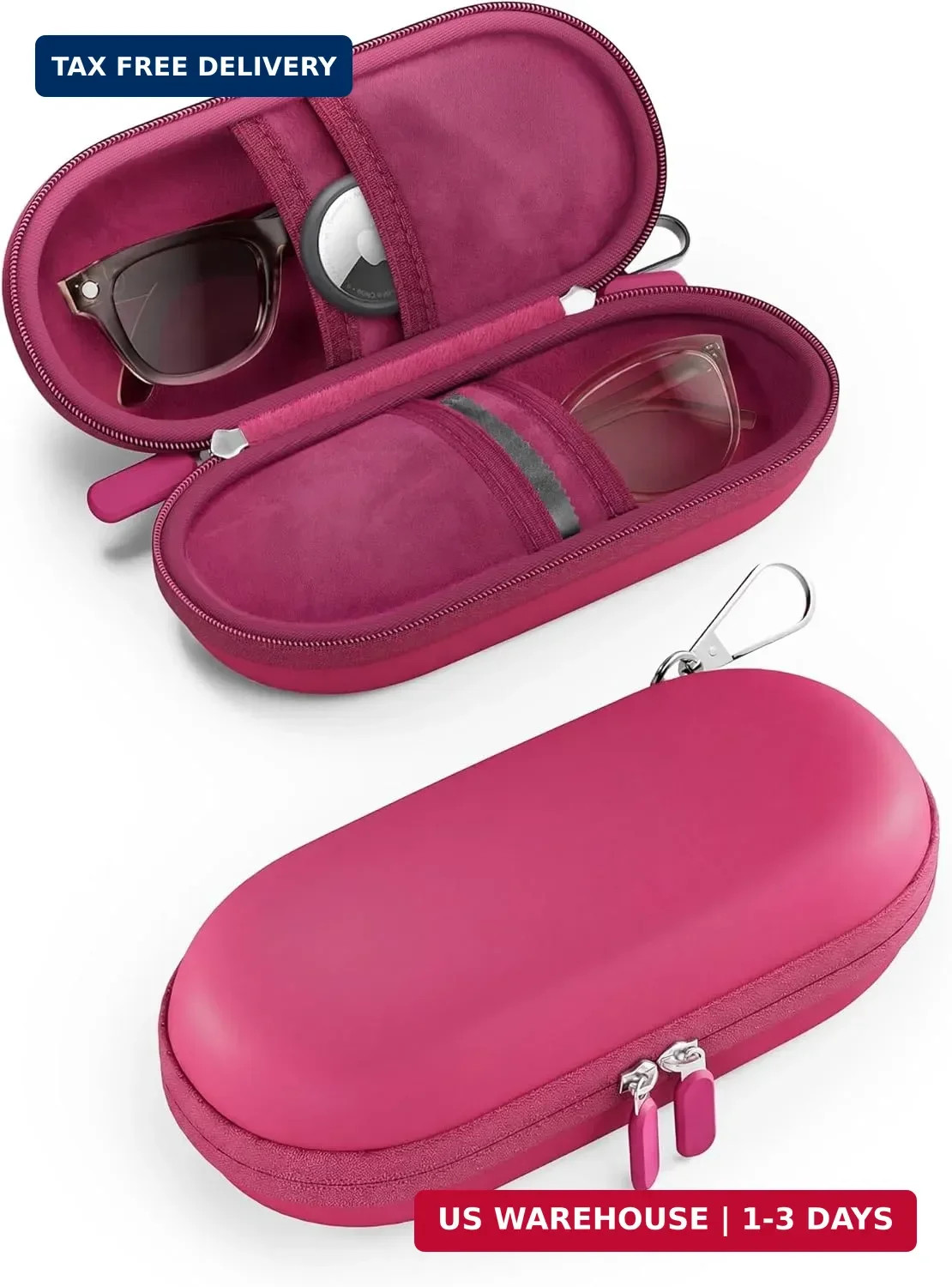 ProCase Double Sunglasses Case, Hard EVA Shell Shockproof Dual Eyeglass Case for