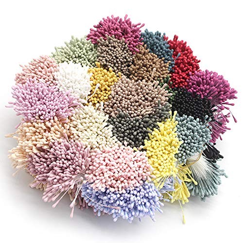 Double Heads Artificial Matte Flower Stamen for DIY Scrapbooking Pistil Cake Cra