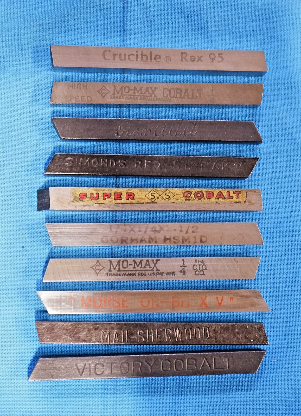HSS Tool Bit, 1/4 sq - Vintage Selection - 10 pc - FreeShip