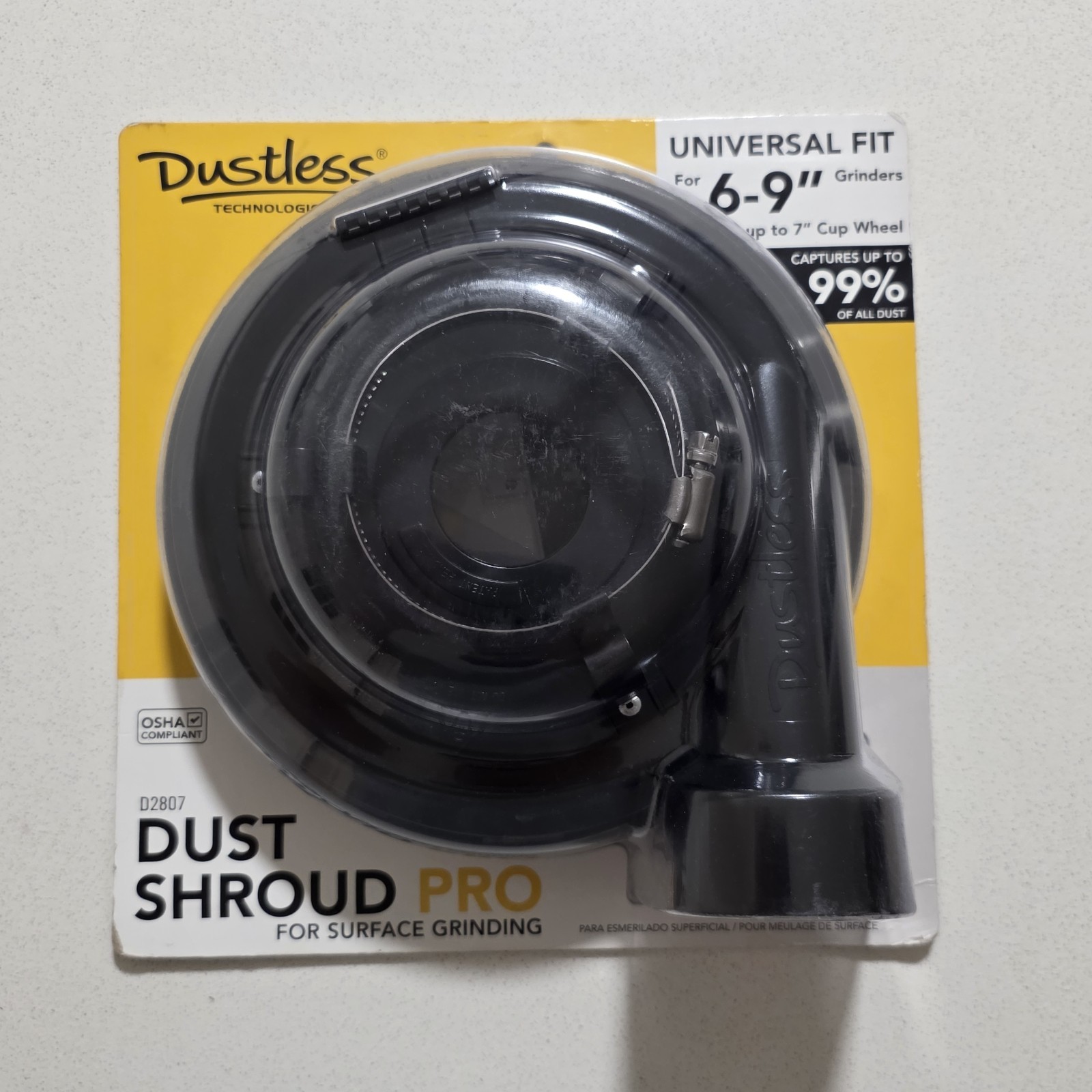 Dustless Technologies Universal Fit 6 - 9”Dust Shroud Pro for Angle Grinders