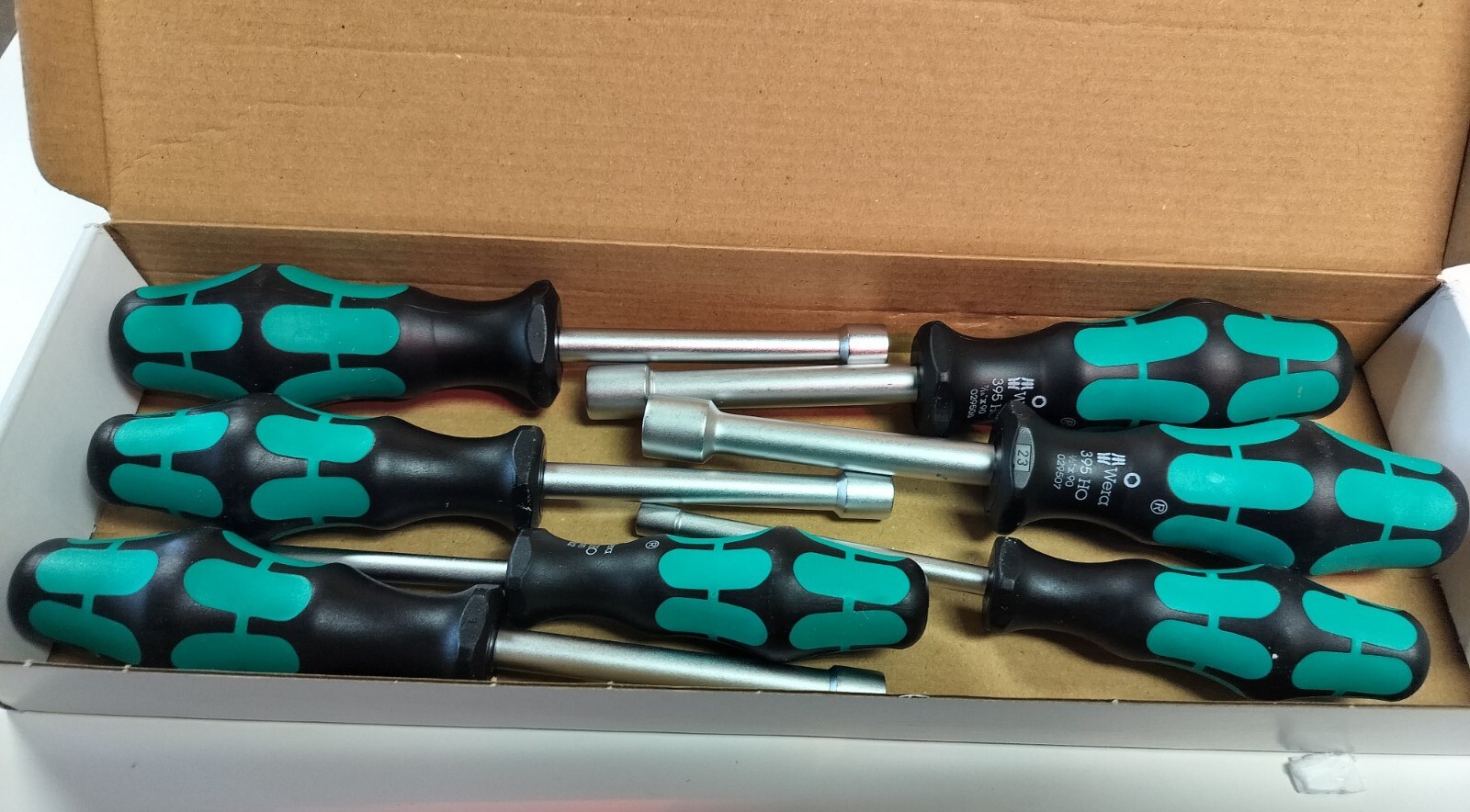 New. Wera Nut Driver Set of 7 Pieces, SAE Hollow , 395 HOLO/7