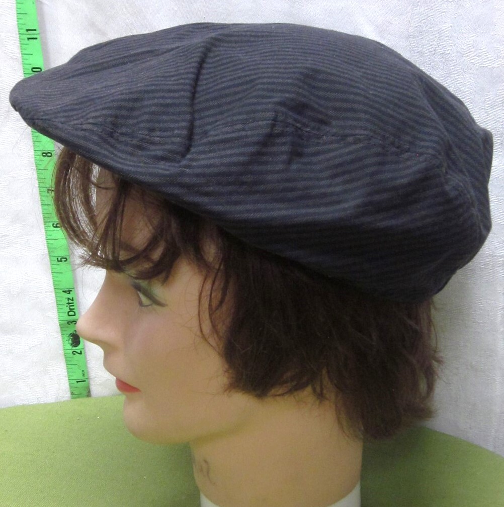 CHILDREN’S PALACE youth newsboy hat size 10-14 cabbie hat Gatsby black & blue