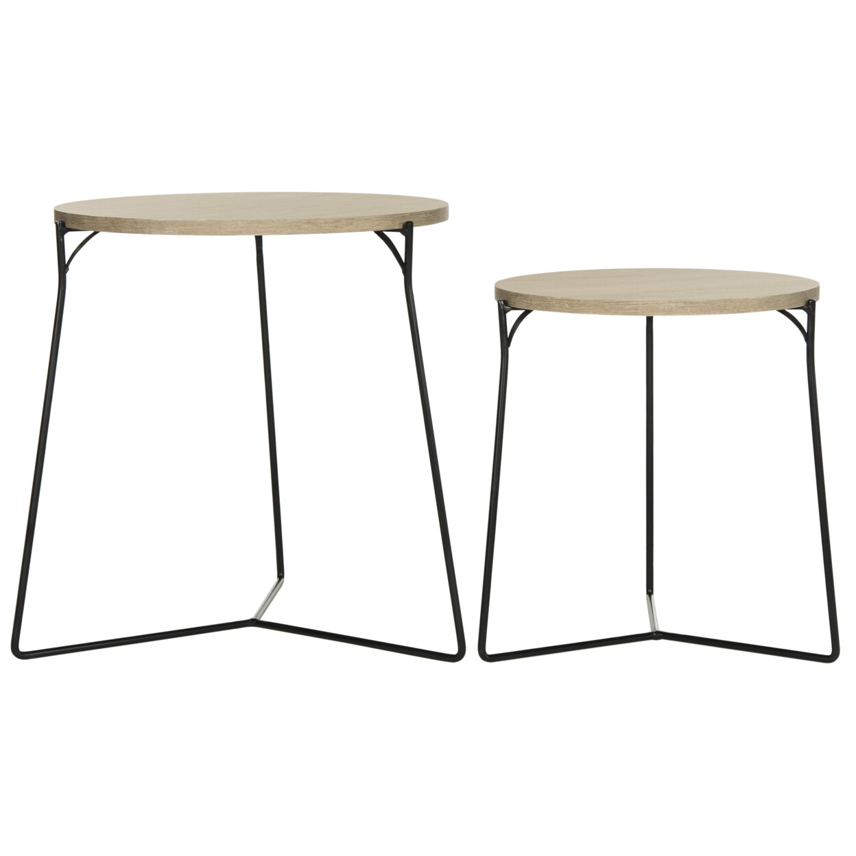 SAFAVIEH Ryne Retro Mid-Century Stacking End Table | Light Brown |