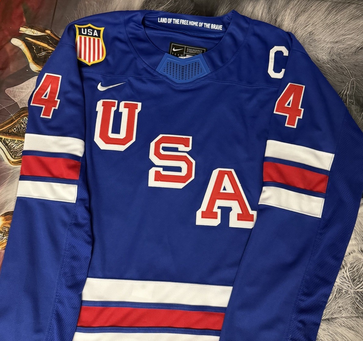 NIKE AUSTON MATTHEWS #34 2026 TEAM USA OLYMPICS AUTHENTIC HOCKEY JERSEY MEN’S L