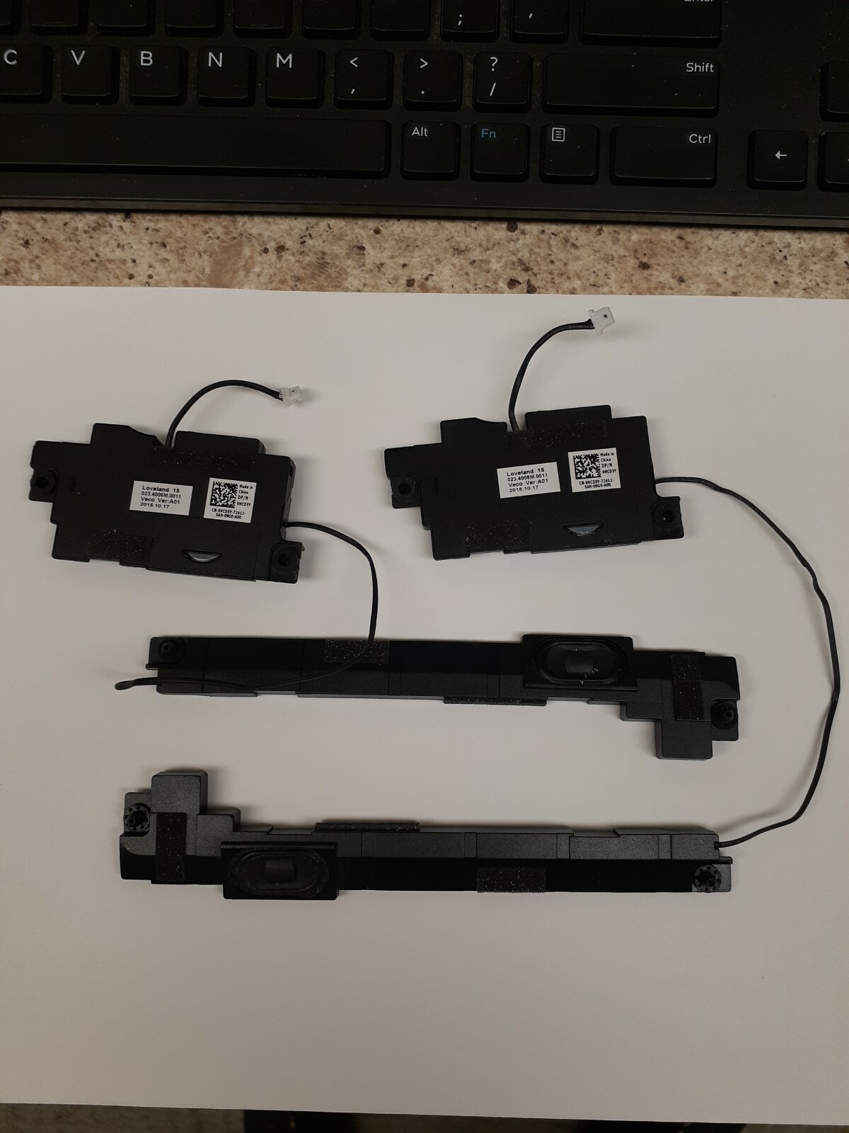 LOT OF 2 Dell Latitude 3570 15.6" Laptop Left & Right Speakers Set HCD5Y 0HCD5Y