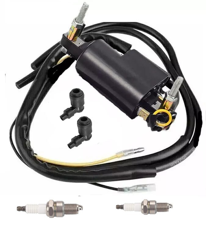 Ignition Coil +Spark Plug for Kawasaki KZ440 1980 1981 1982 1983 Double Line