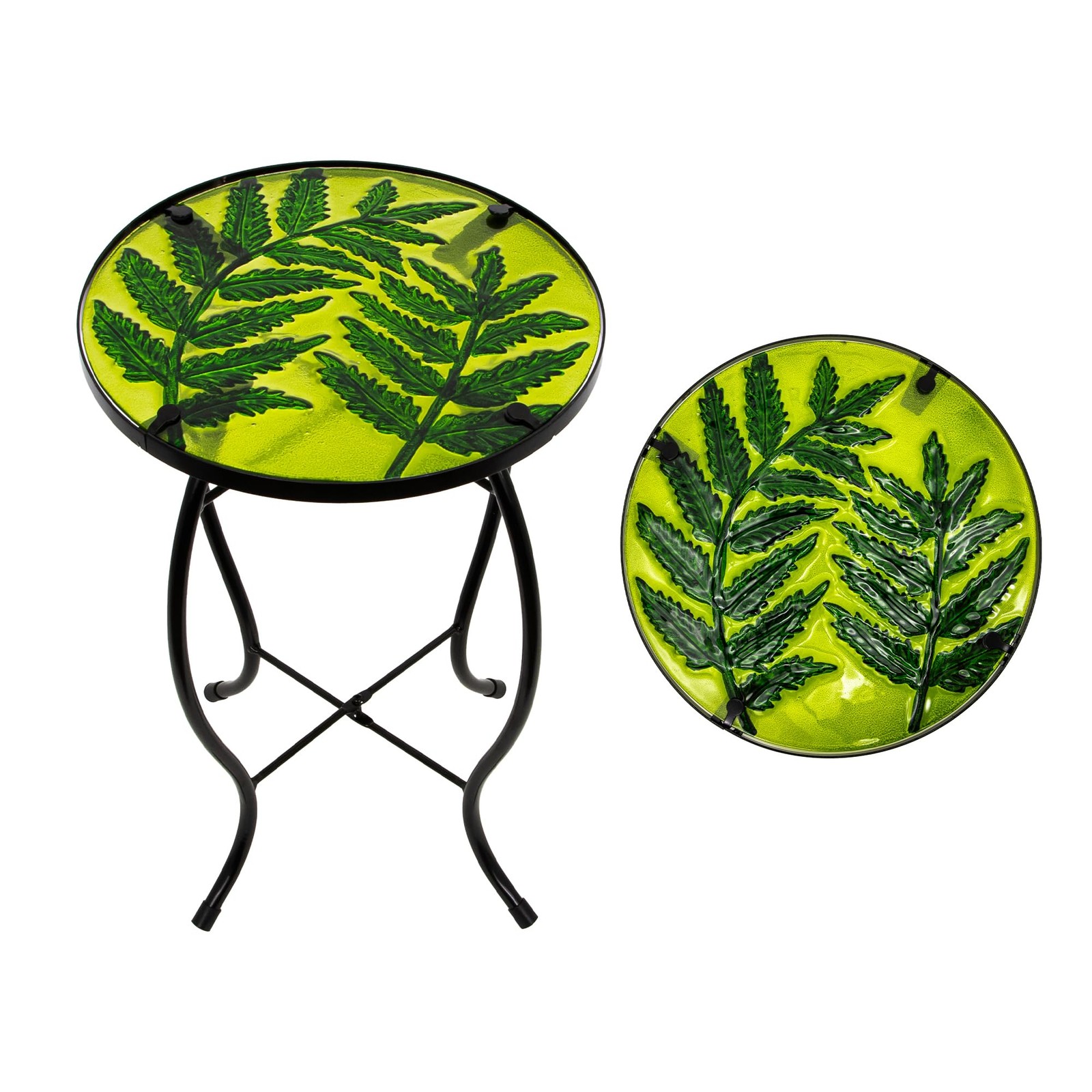 Subtropical Leaf Patio Table,Outdoor Side Table,Outdoor Bar Table