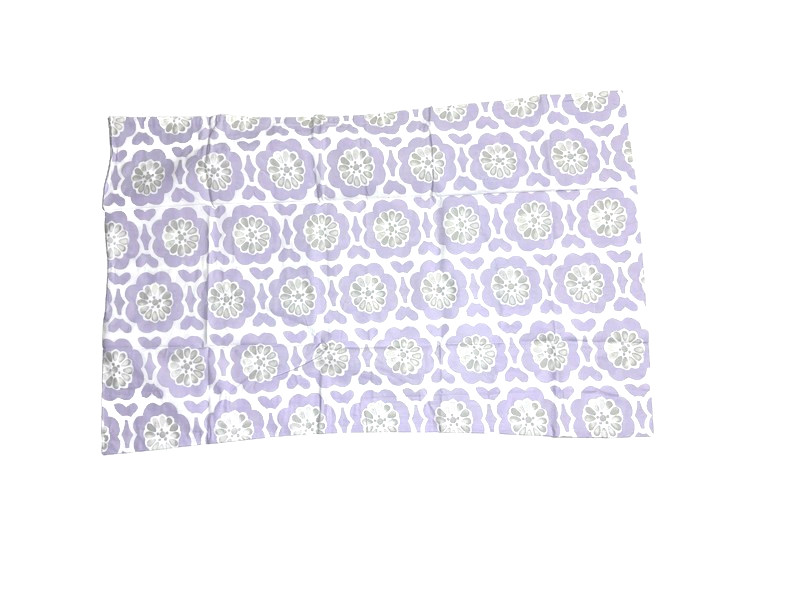 Pottery Barn Kids Pale Purple Gray Vivian Cotton Standard Pillowcase New