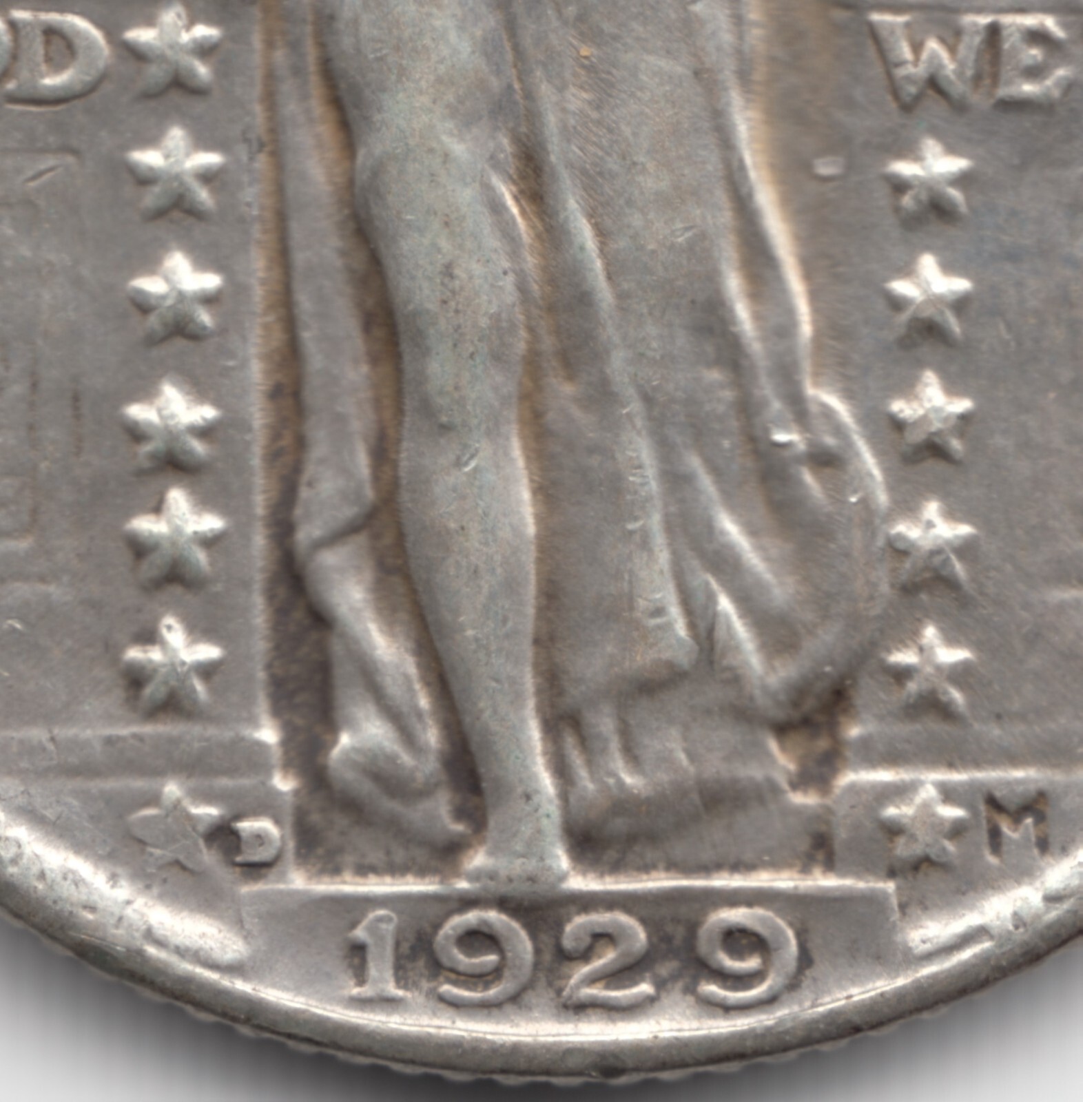 1929 D Standing Liberty Quarter, AU+, Minimum Full Head