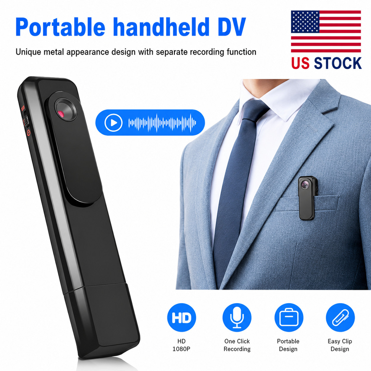 HD 1080P Mini Body Camera Portable Wearable Pocket Video Recorder Cam