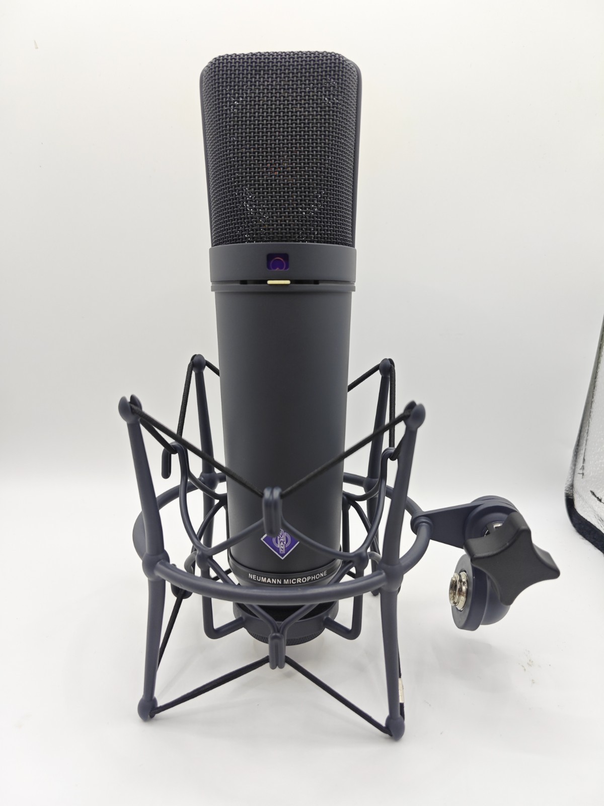 High-quality custom black U87AI condenser microphone, featuring three directiona