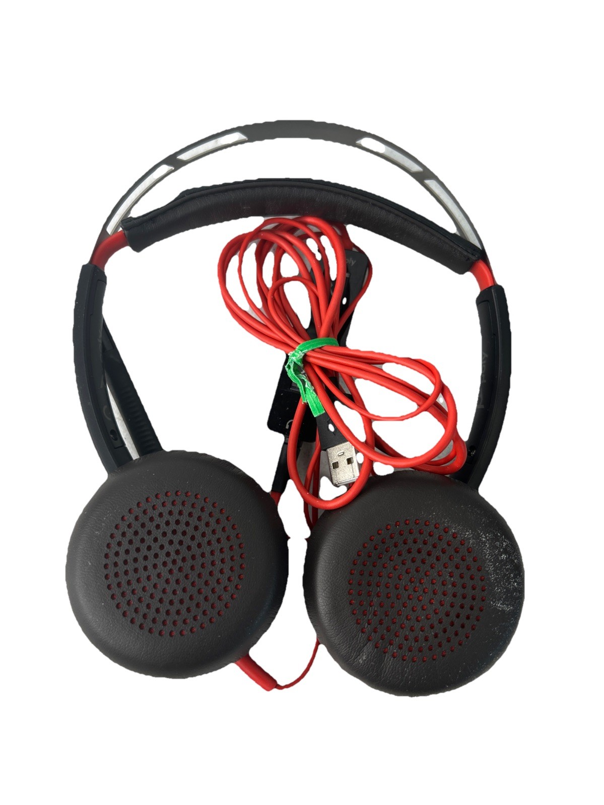 Poly Blackwire 5220 Dual Ear Wired Headset USB-C USB-A Adapter 8X231AA Tested