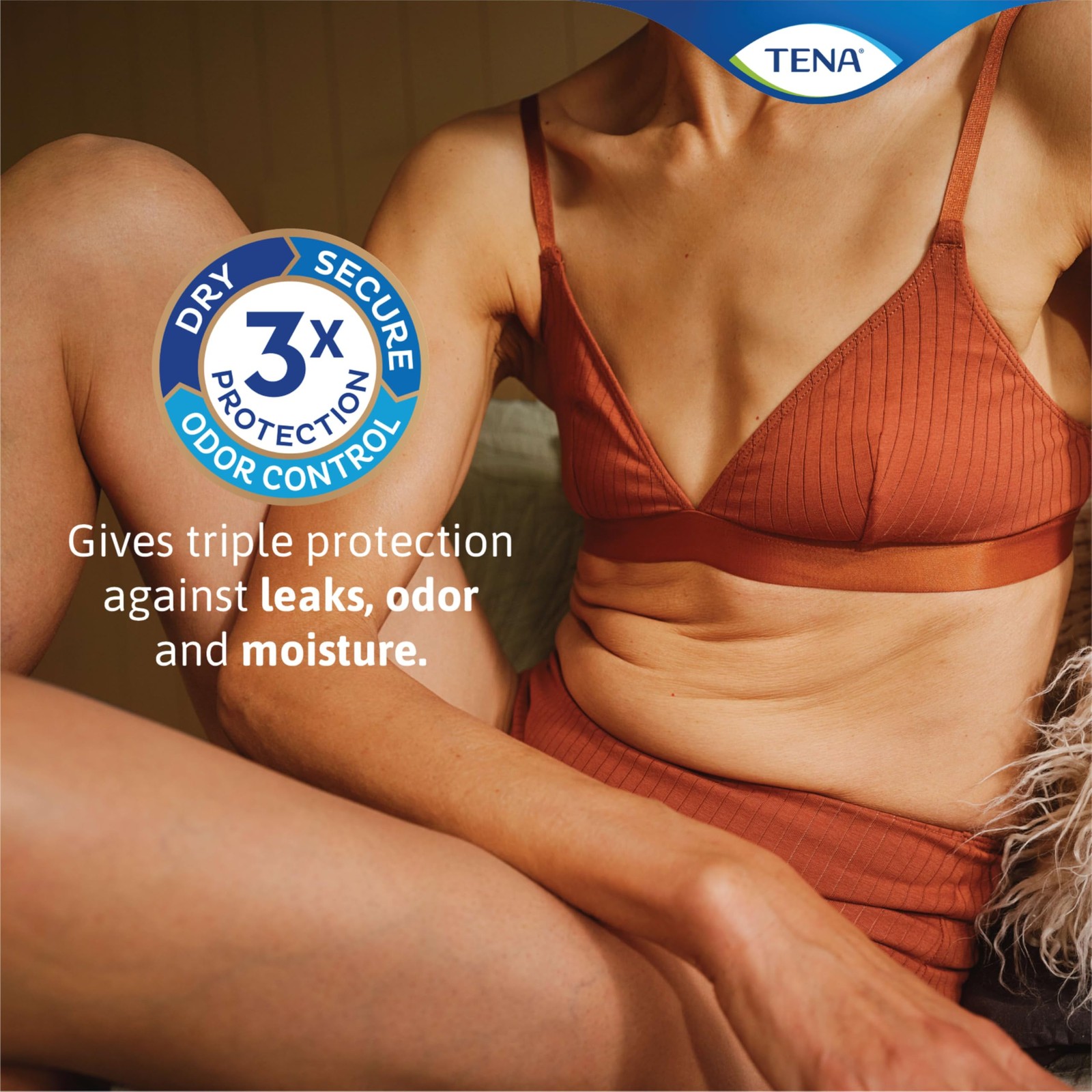 Tena Sensitive Moderate Bladder Control Pads, Incontinence, Regular, White