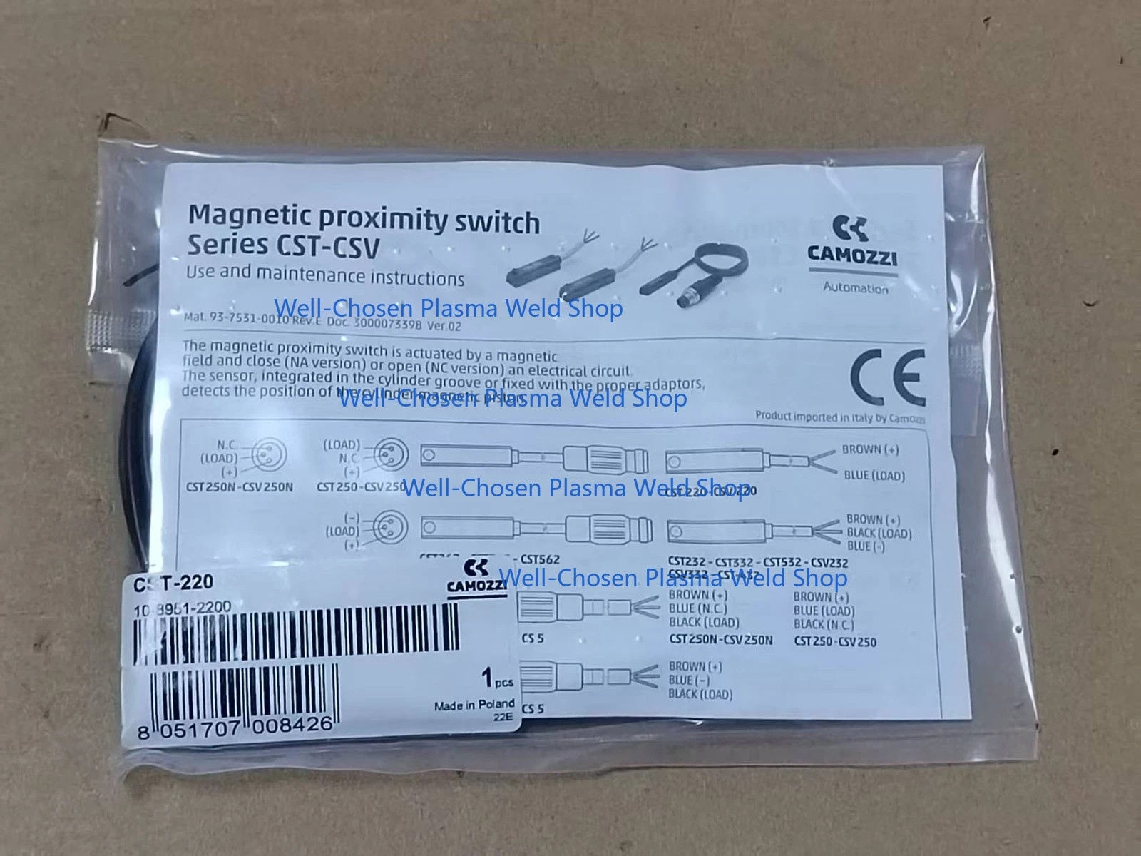 Applicable for the new CAMOZZI magnetic opening CST-220