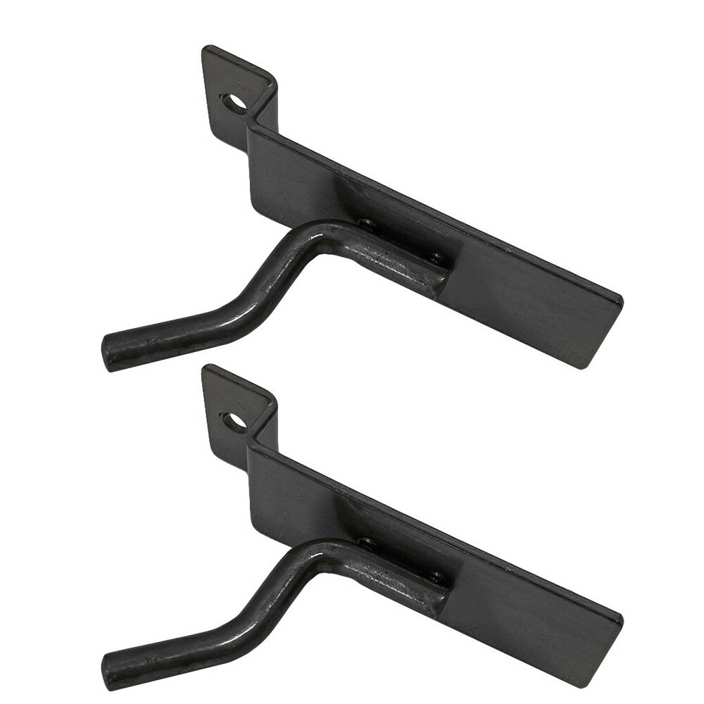 1" Slatwall Hook Panel Display Hooks, 1/4" Thickness Metal, Raw Steel - PACK 2