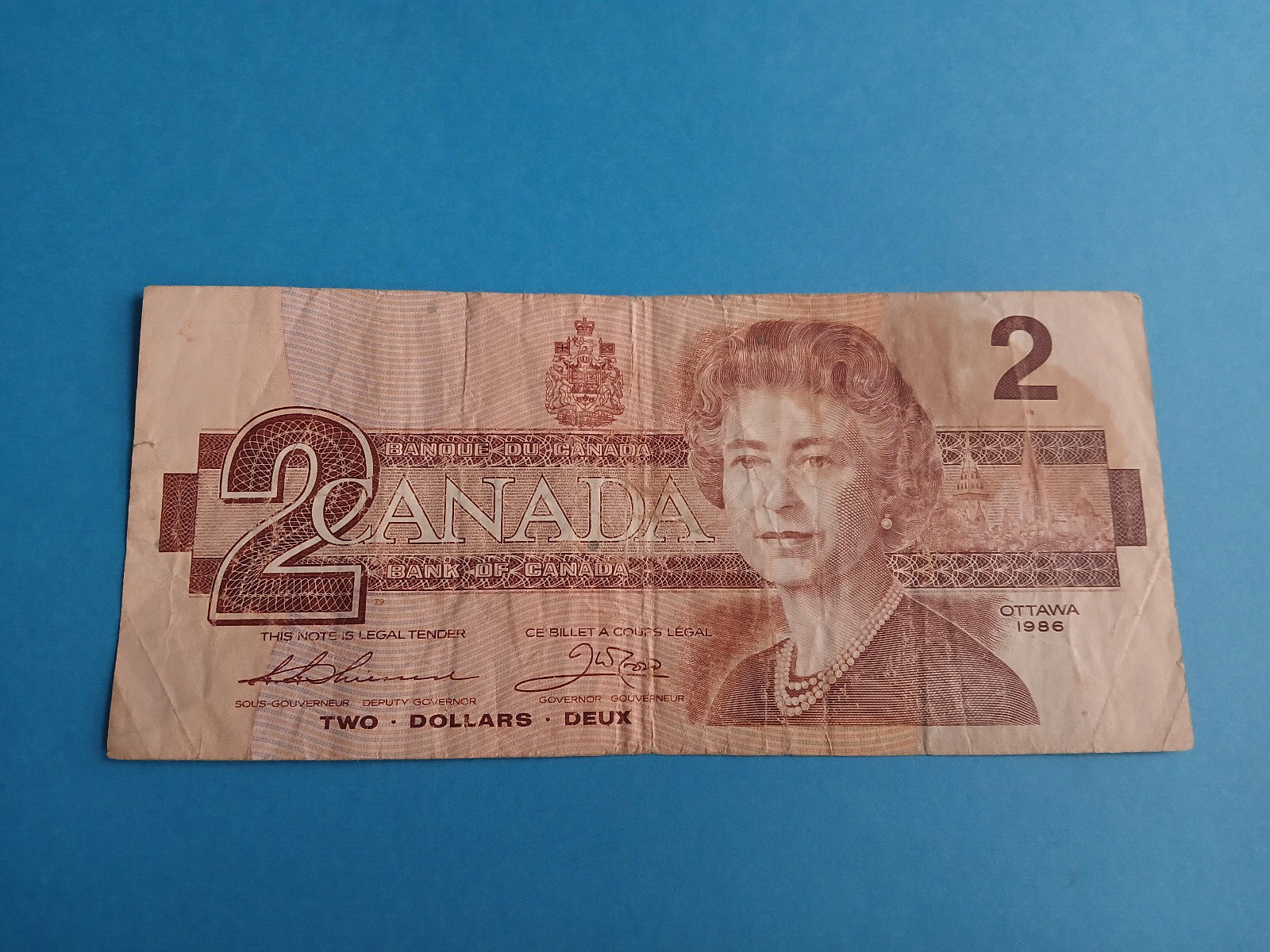CANADA. Elizabeth II. 2 Dollars, 1986. Banknote