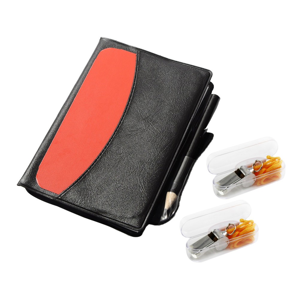 Referee Set Red Yellow 2pcs Referee Whistle Judge Flipping for Football Soccer