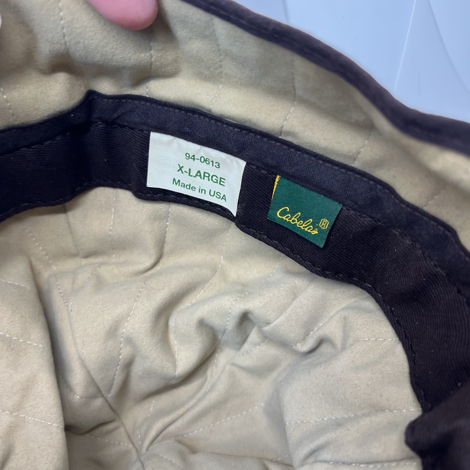 Vintage Embroidered Earflap Cabela's Camouflage Duck Hunting Hat size XL
