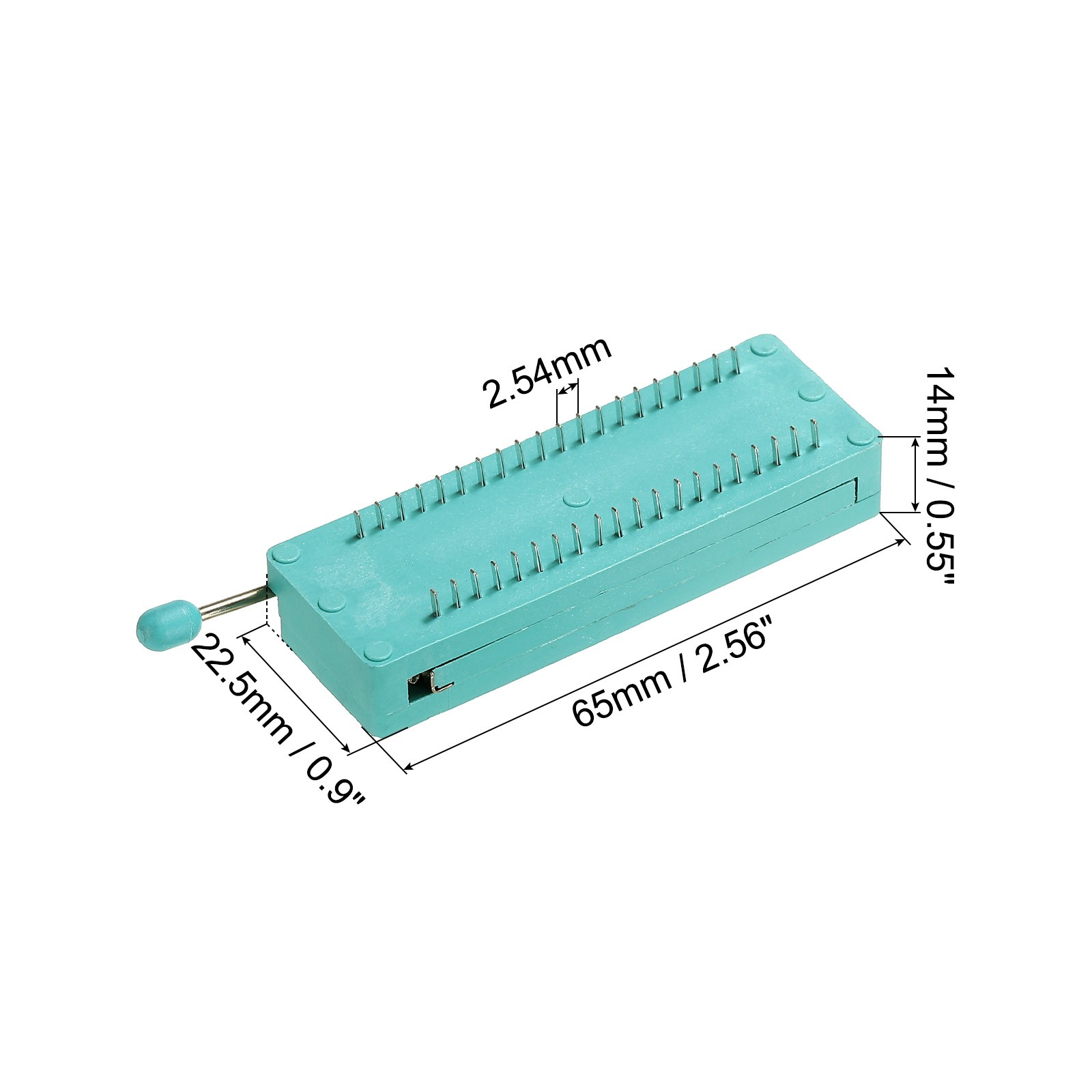 Universal IC Test ZIF Socket 40 Pin 2.54mm Pitch, 2 Pack