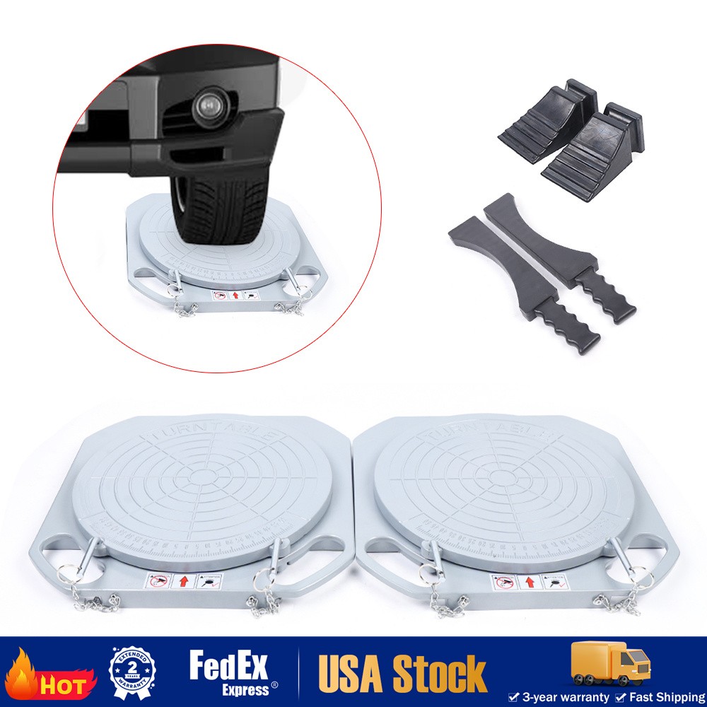 Wheel Front End Alignment Turn Plates Set 2 Pack Truck Turntable Plates 5Ton NEW
