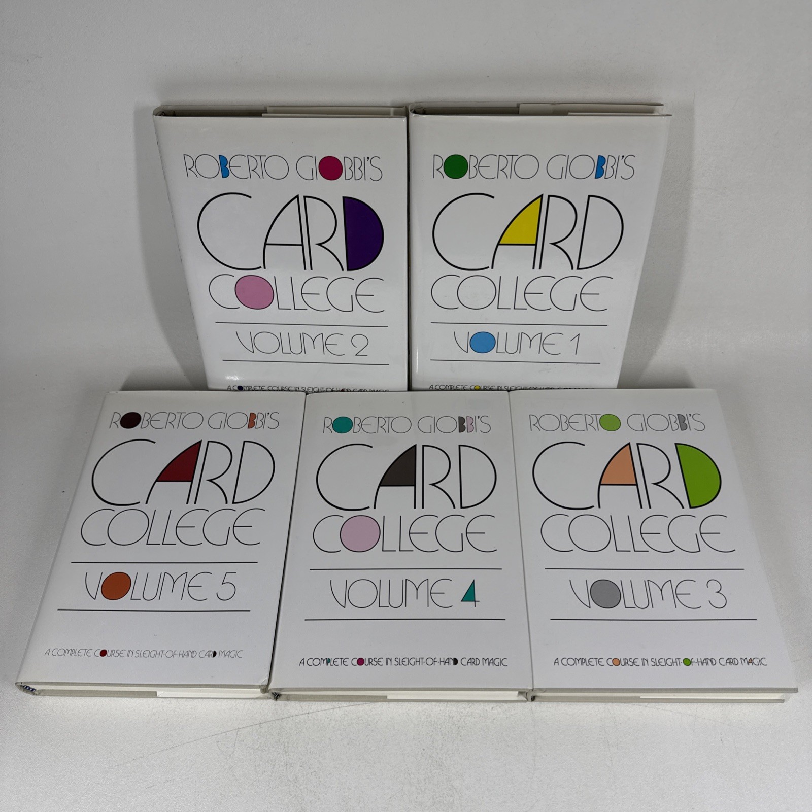 Roberto Giobbi Card College 5 Volume Set Sleight of Hand Magic Hardcover DJ