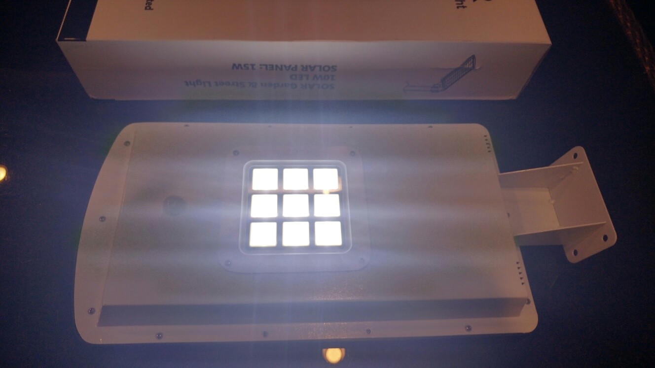 Solar Street Light 10 watt ( 15 watt Solar Panel ) Powerful, Easy to Install