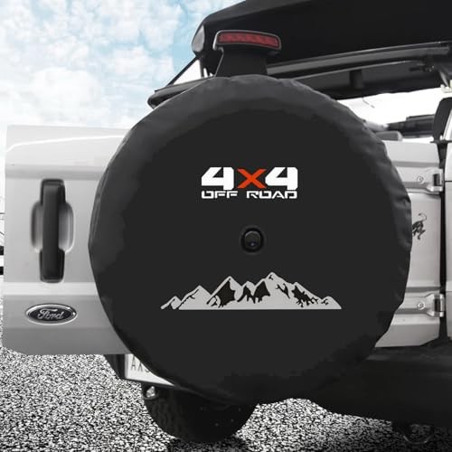 Spare Tire Cover with Backup Camera Hole, for Jeep L: 265/50R20, 31x10.5-15